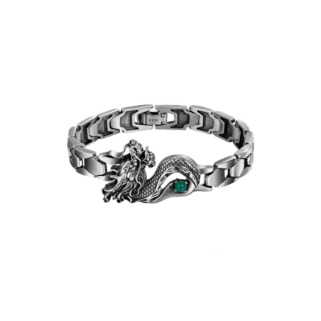 LYNRITA DRAGON GEM BRACELET SILVER