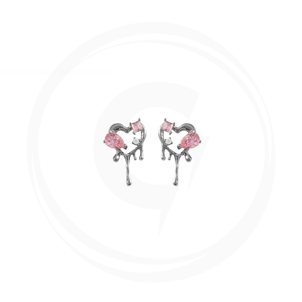 LYNRITA SWEETIE EARRING SILVER/PINK