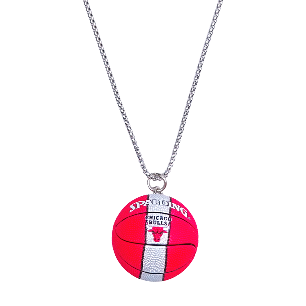 LYNRITA CHICAGO BULLS BASKETBALL NECKLACE SILVER