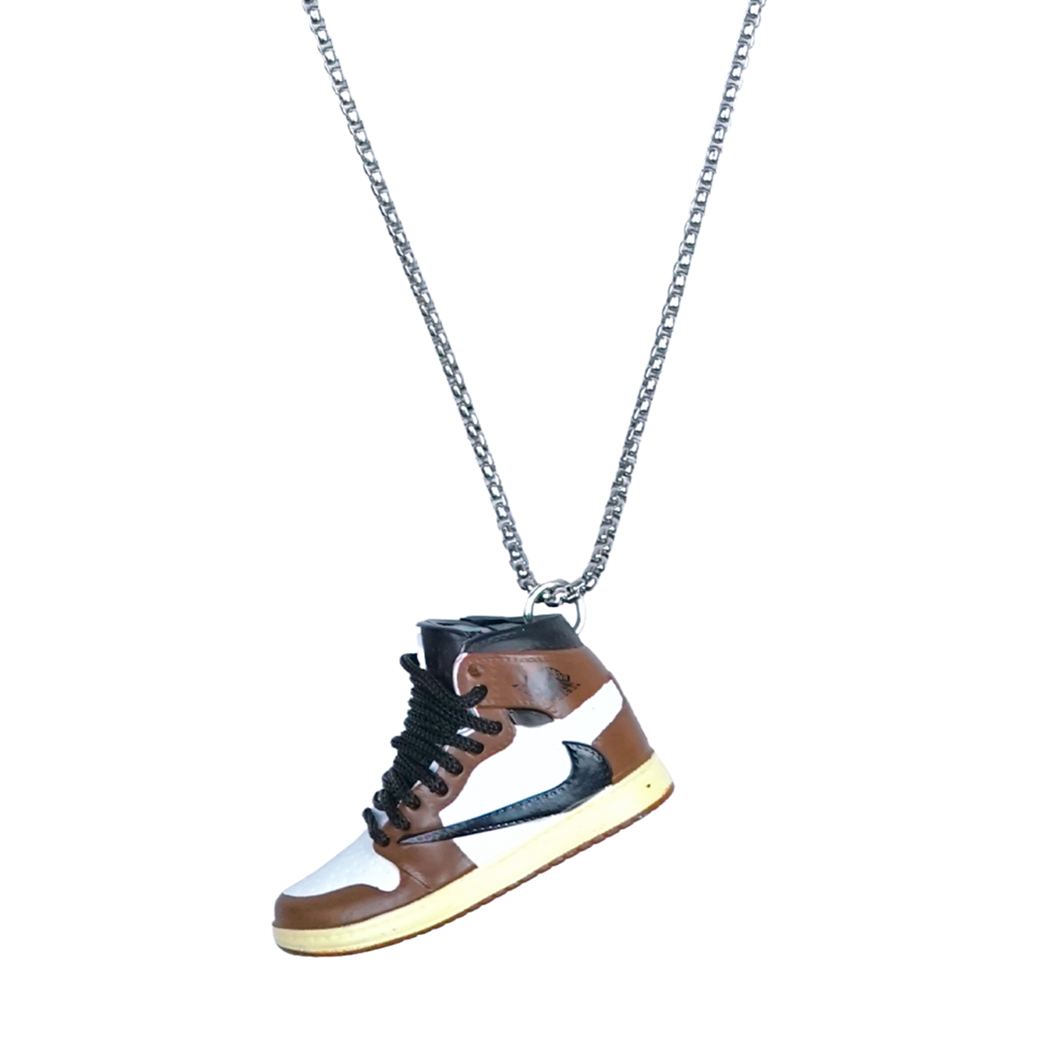 LYNRITA AIR JORDAN1 DARK MOCHA NECKLACE SILVER