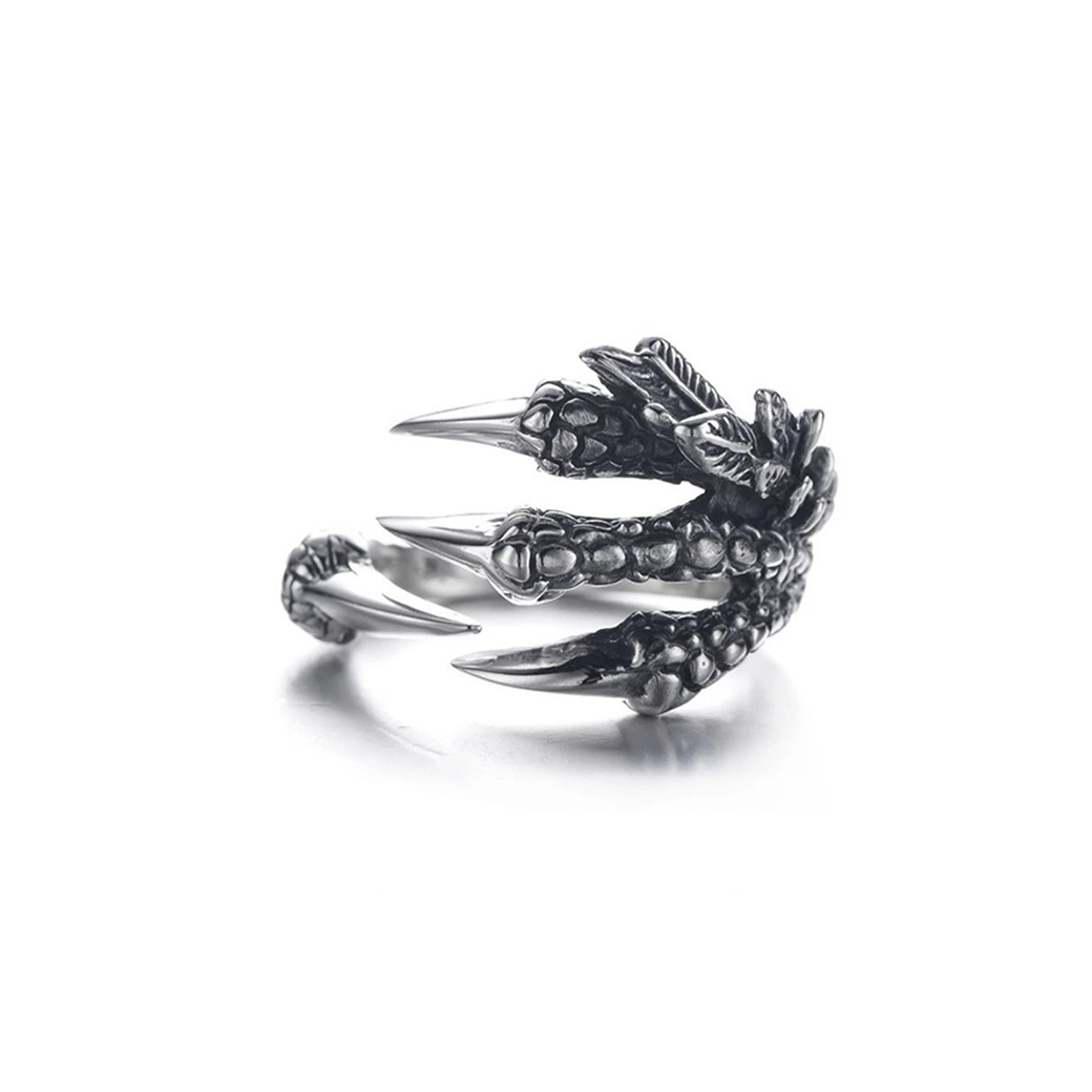 LYNRITA DARGON CLAW RING SILVER