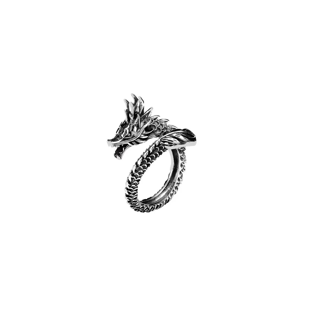 LYNRITA DRAGON SIGN RING SILVER