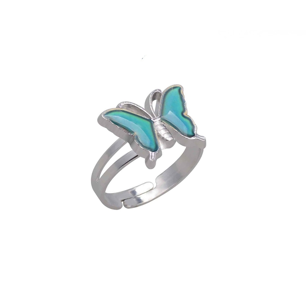 LYNRITA TEMP BUTTERFLY RING SILVER