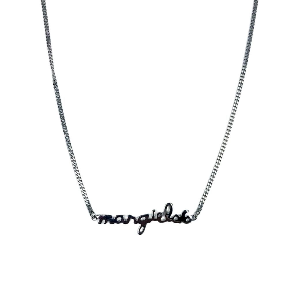 MAISON MARGIELA MM6 LOGO NECKLACE SILVER