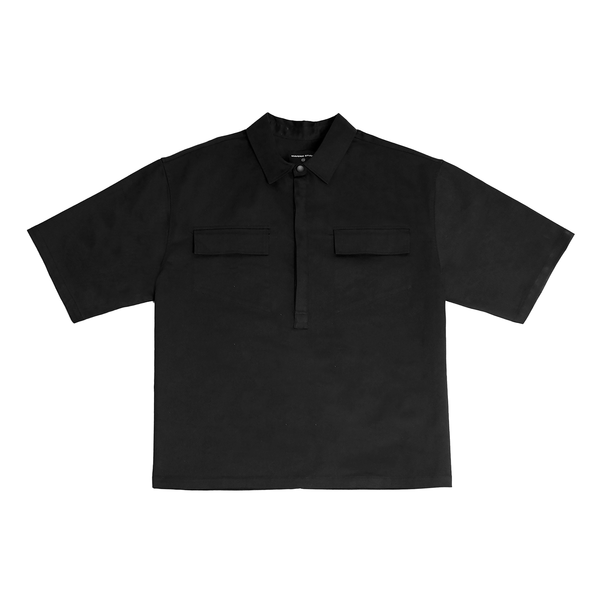 MAVERIK OVERSIZED SHORT SLEEVES SHIRT BLACK