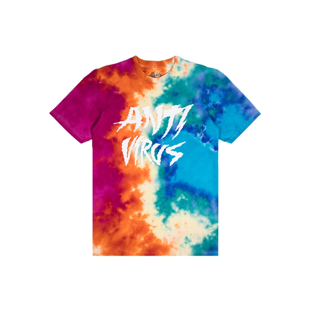 MIGHTY ANTI VIRUS TIE DYE TEE MULTI