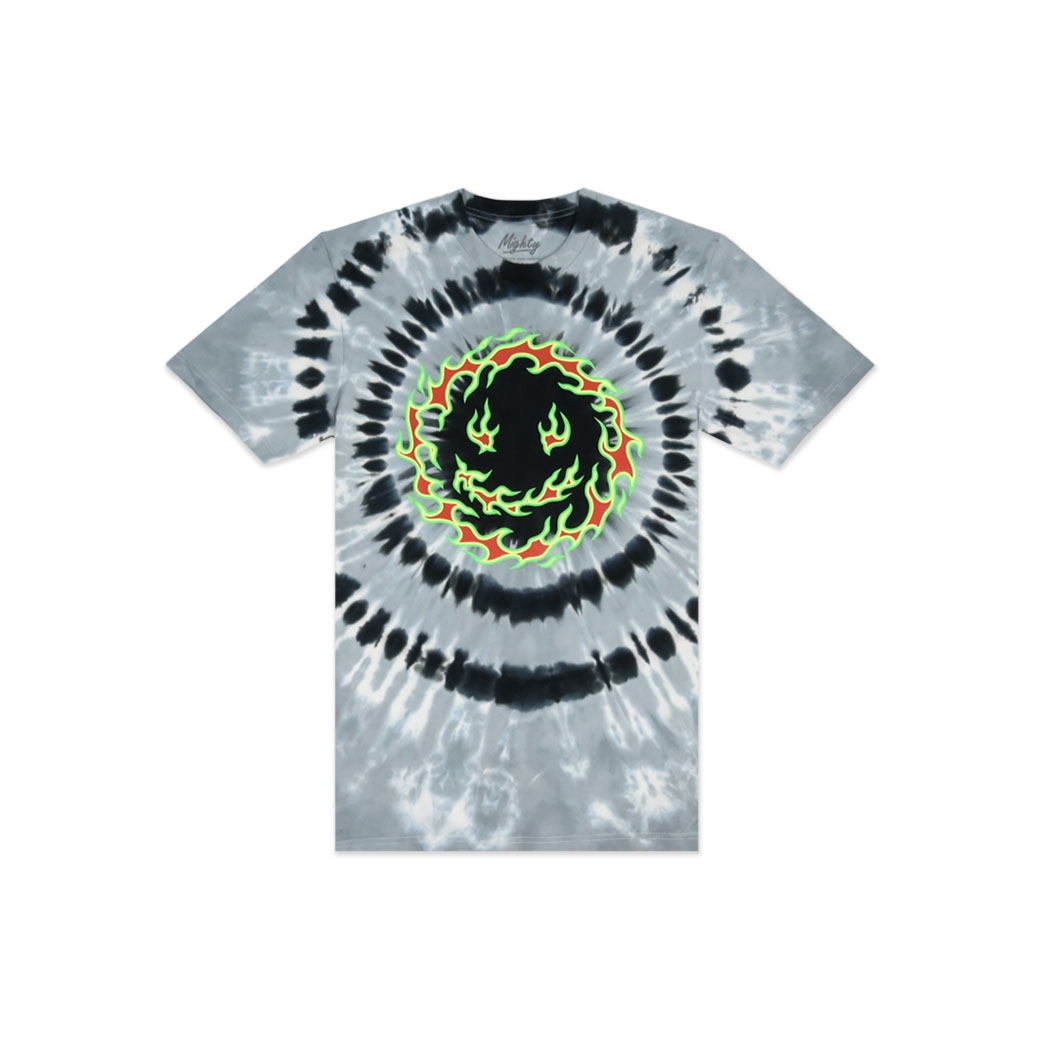 MIGHTY REVERSE FLAME TIE DYE T-SHIRT