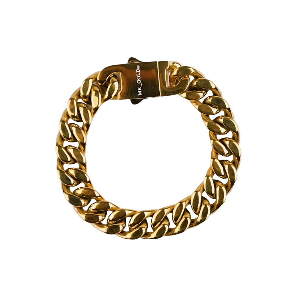 MR_GOLDss CUBAN 12MM BRACELET GOLD