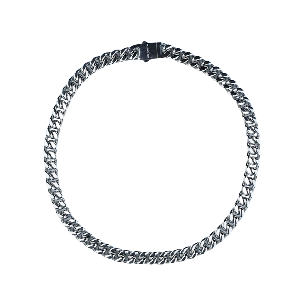 MR_GOLDss CUBAN 12MM NECKLACE SILVER