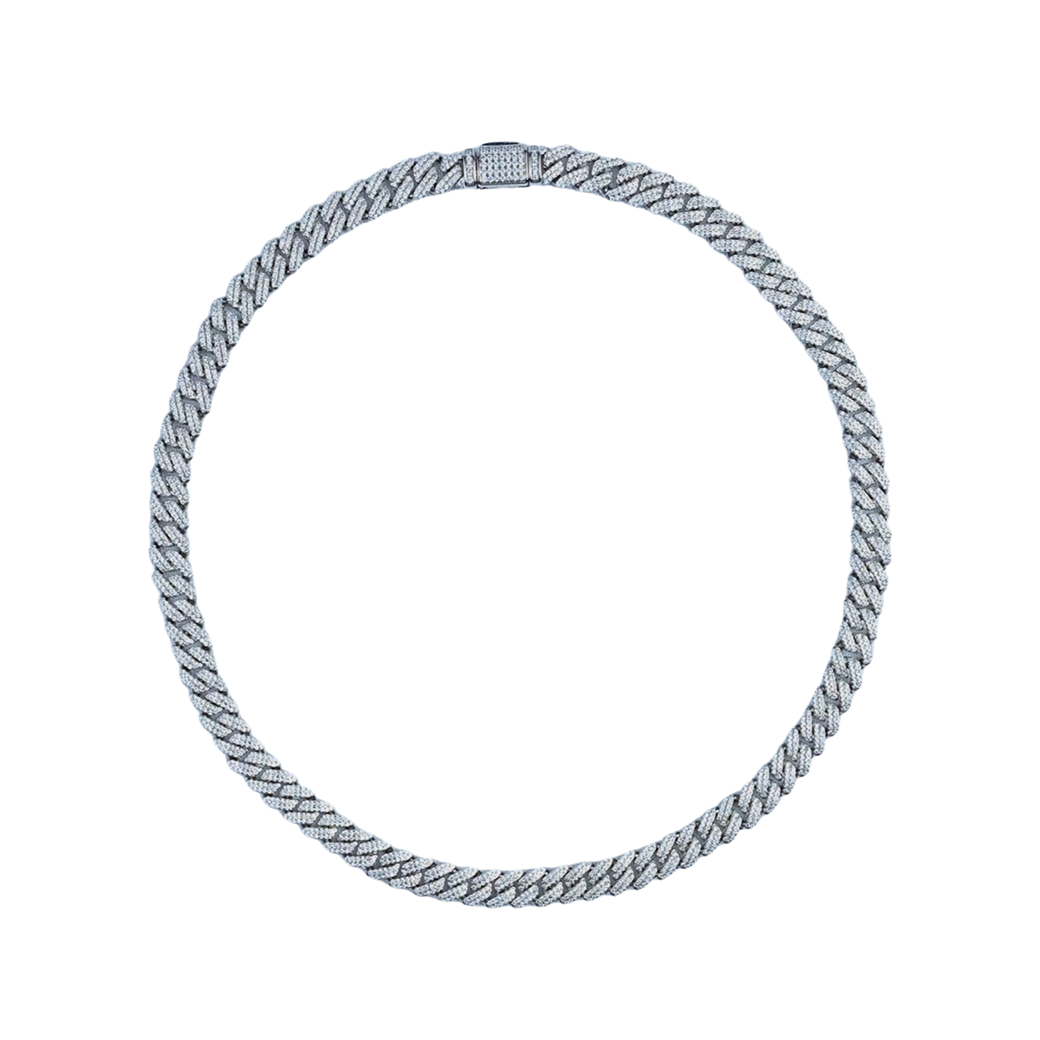 MR_GOLDss CUBAN 10MM NECKLACE SILVER