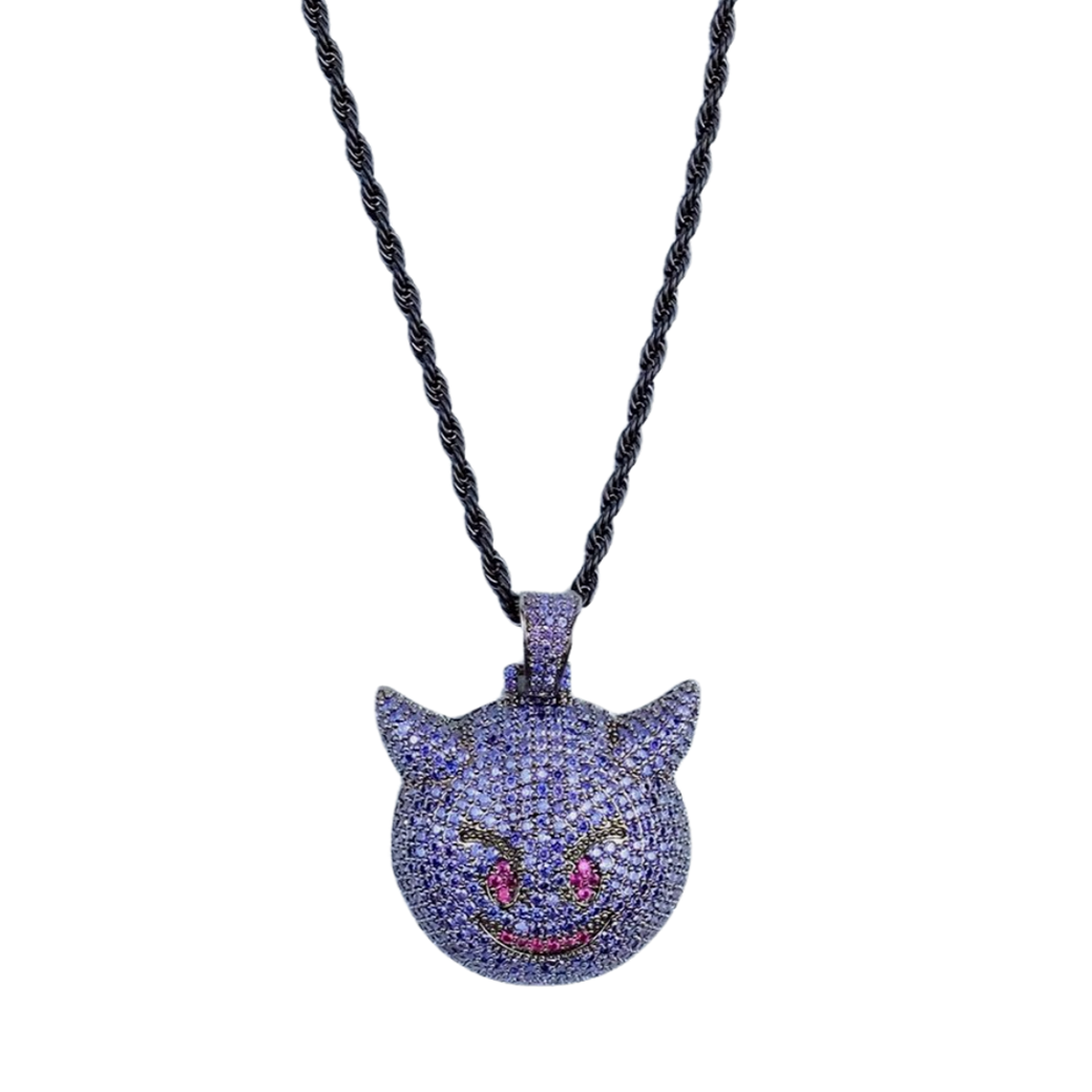 MR_GOLDss EMOJI DEVIL NECKLACE BLACK