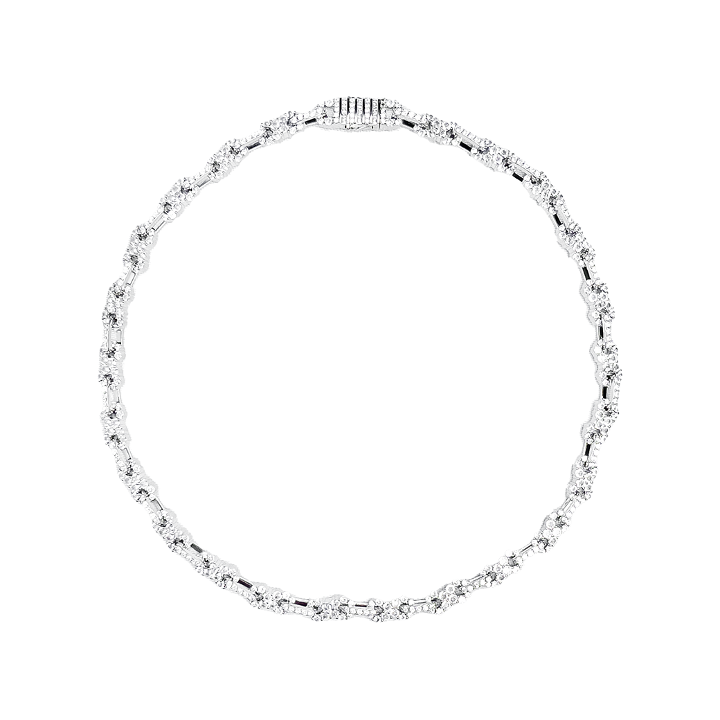 MR_GOLDss INFINITY LINK CZ NECKLACE SILVER