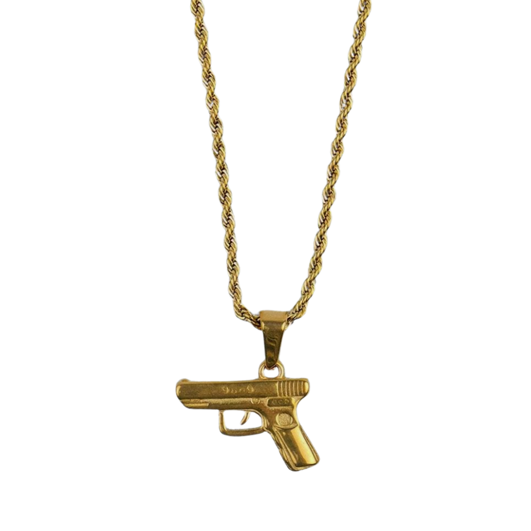 MR_GOLDss PISTOL GANG NECKLACE GOLD