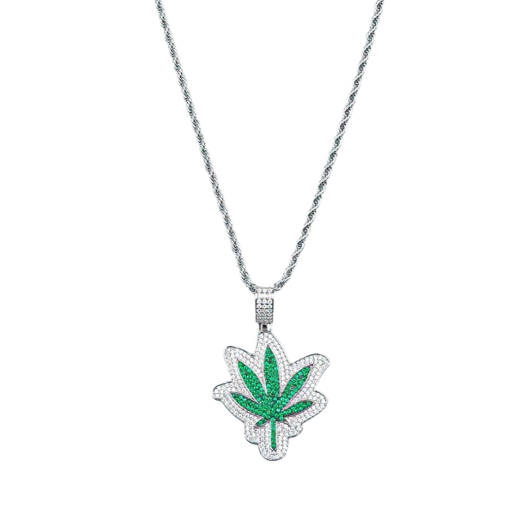 MR_GOLDss WEED NECKLACE SILVER