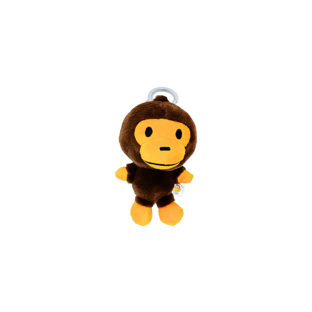 A BATHING APE BABY MILO PLUSH KEYCHAIN BROWN