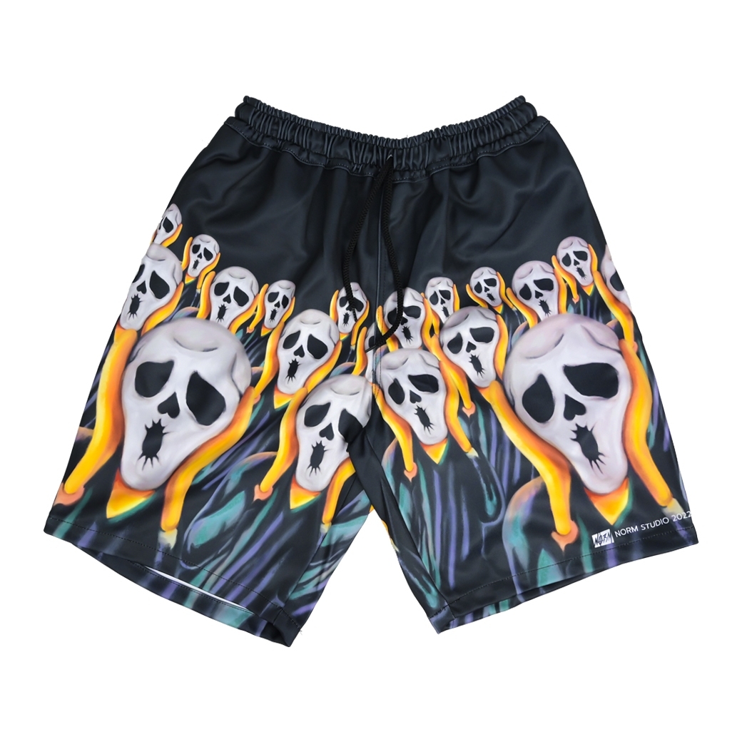 NORM SCREAMFACE GHOST TOWN SHORTS BLACK