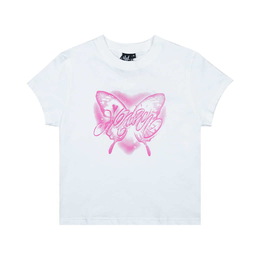 NWL.BKK MONARCH 2 BABY TEE WHITE