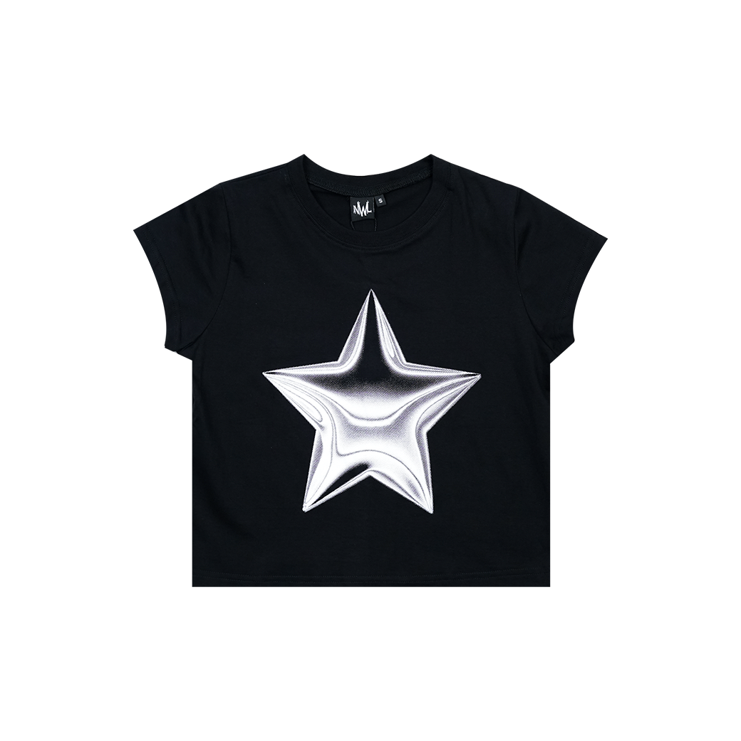 NWL.BKK STAR BABY TEE BLACK