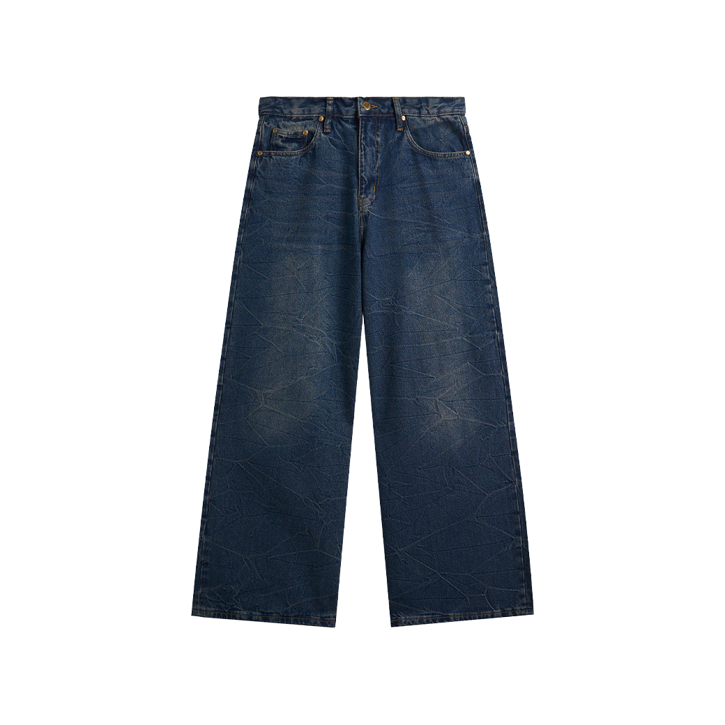 NWL.BKK X CURATORS CTRL MARBLE BAGGY JEANS WASH BLUE