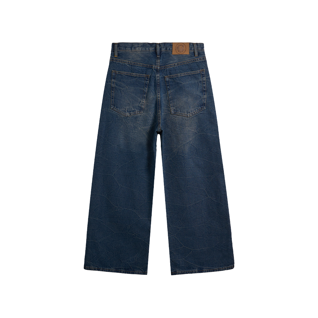 NWL.BKK X CURATORS CTRL MARBLE BAGGY JEANS WASH BLUE