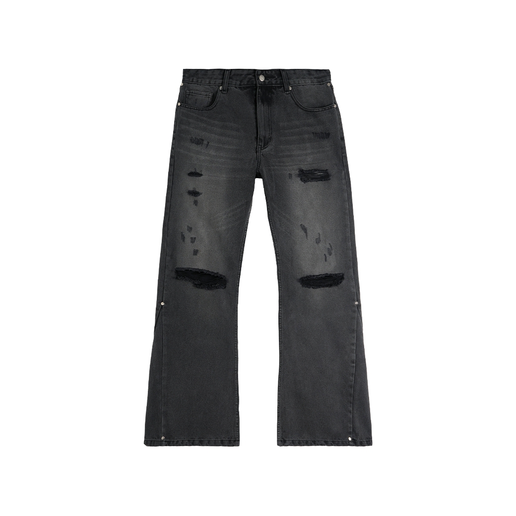 NWL.BKK VIXEN FLARE JEANS VINTAGE FADE BLACK