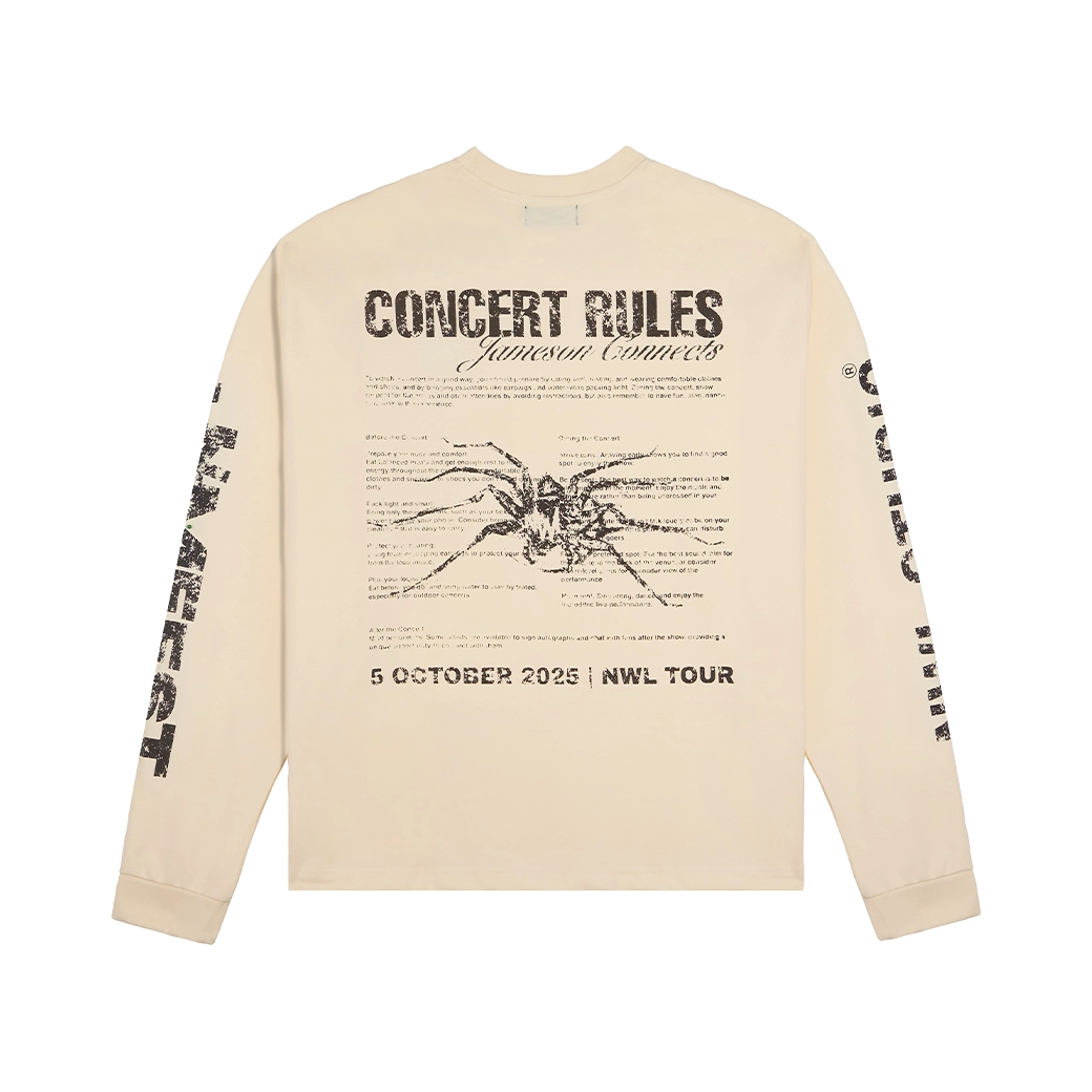 NWL.BKK TOUR LONG SLEEVE T-SHIRT CREAM