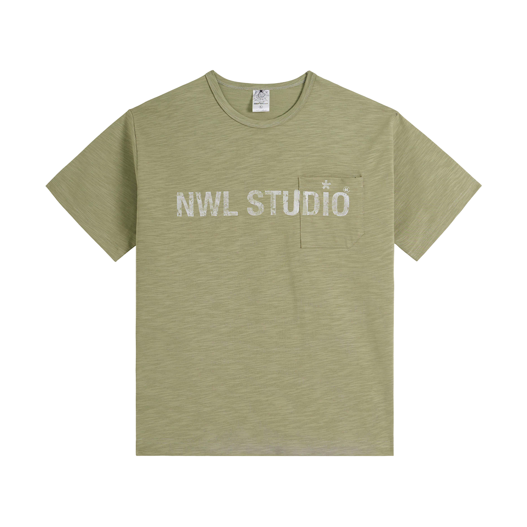 NWL.BKK 44TEES 20 SLUB REGULAR T-SHIRT OLIVE