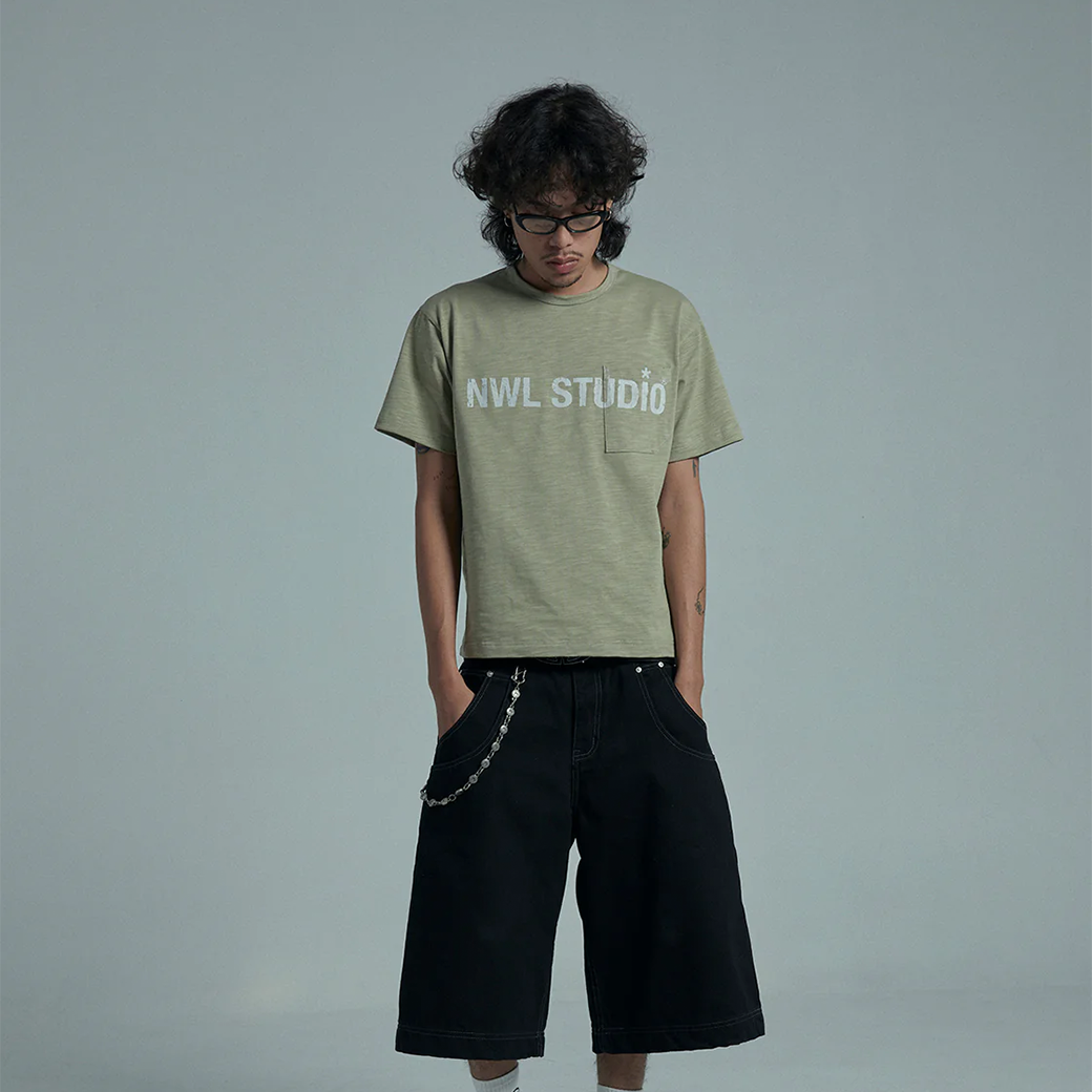 NWL.BKK 44TEES 20 SLUB REGULAR T-SHIRT OLIVE