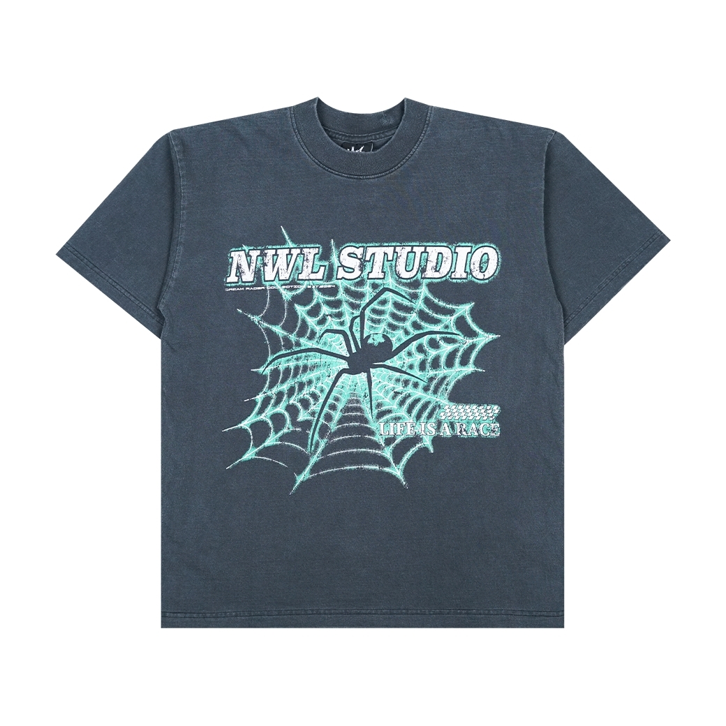 NWL.BKK DREAM RACER 03 BOXY T-SHIRT FADED BLACK