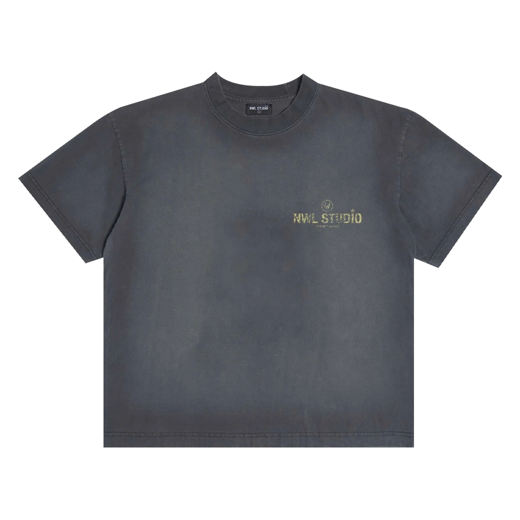 NWL.BKK DREAM TEAM OVERSIZED T-SHIRT FADED BLACK