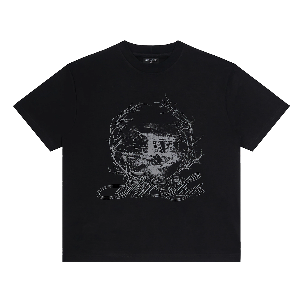 NWL.BKK OLD HOUSE REGULAR T-SHIRT BLACK