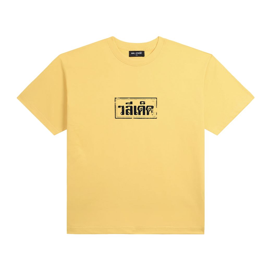 NWL.BKK QUOTE REGULAR BOXY T-SHIRT YELLOW