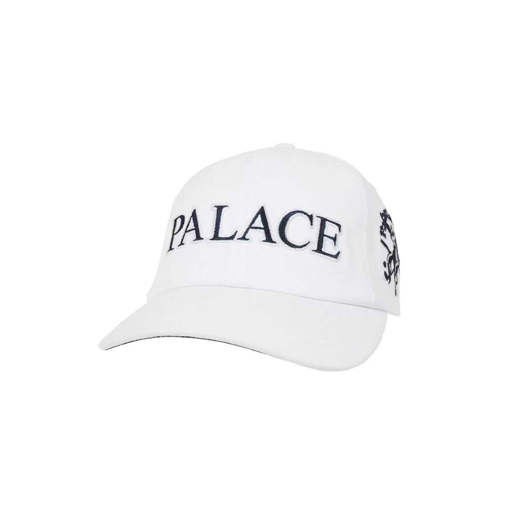 PALACE RUGBY 6 PANEL CAP WHITE