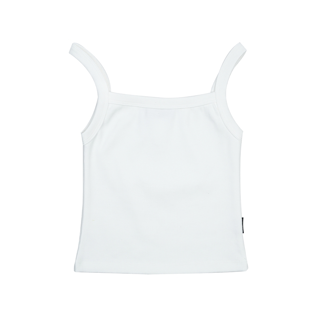 PISI STYLES WOMAN RIBBED SQUARE NECK TOP 04 OFF WHITE