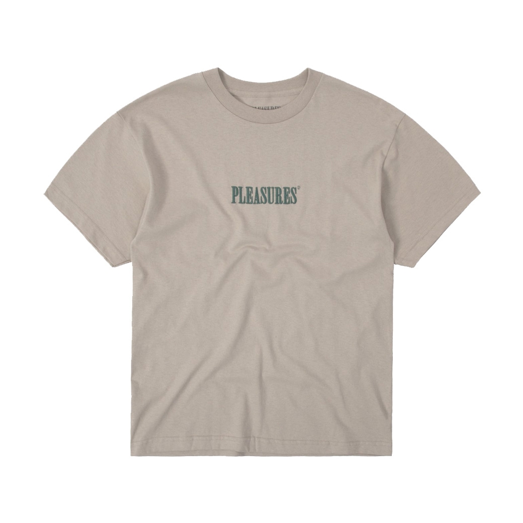 PLEASURES CORE EMBROIDERED T-SHIRT SAND