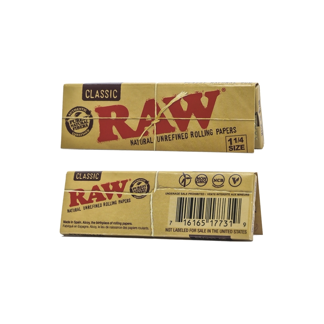RAW CALSSIC NATURAL UNREFINED ROLLING PAPAERS 1/4