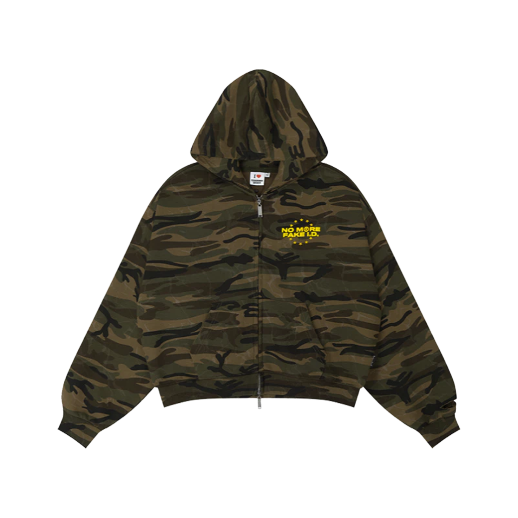 RUNDOWNYOUTH NO MORE ZIP HOODIE CAMO
