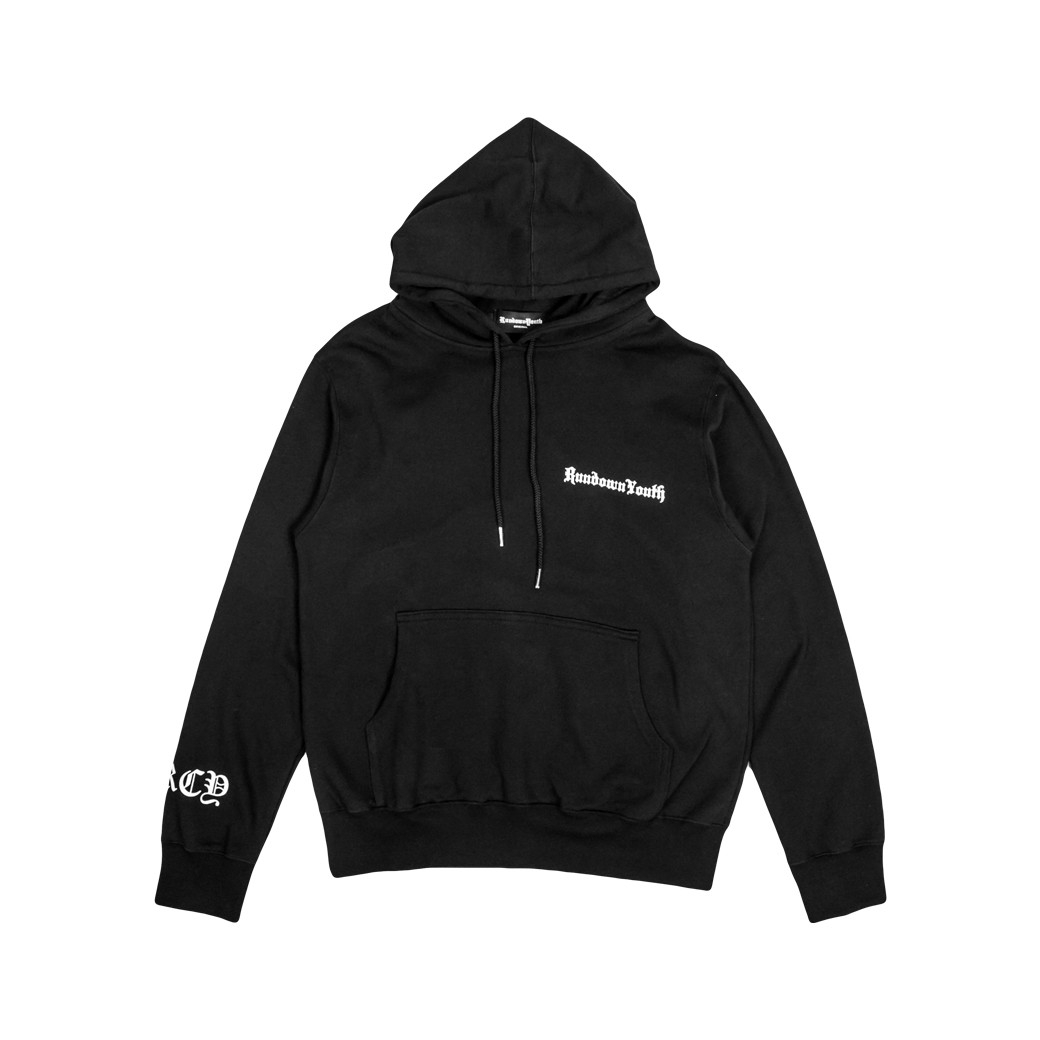 RUNDOWNYOUTH OLD SKOOL HOODIE BLACK