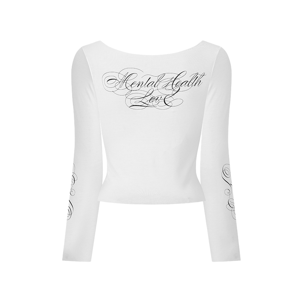 RUNDOWNYOUTH MENTAL HEALTH 08 LONG SLEEVE T-SHIRT WHITE