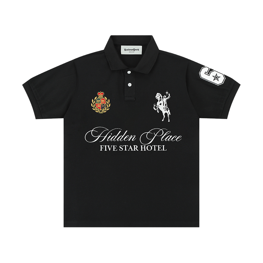 RUNDOWNYOUTH HIDDEN PLACE 03 POLO BLACK