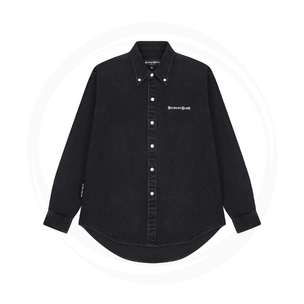 RUNDOWNYOUTH ESSENTIAL DENIM 02 SHIRT BLACK