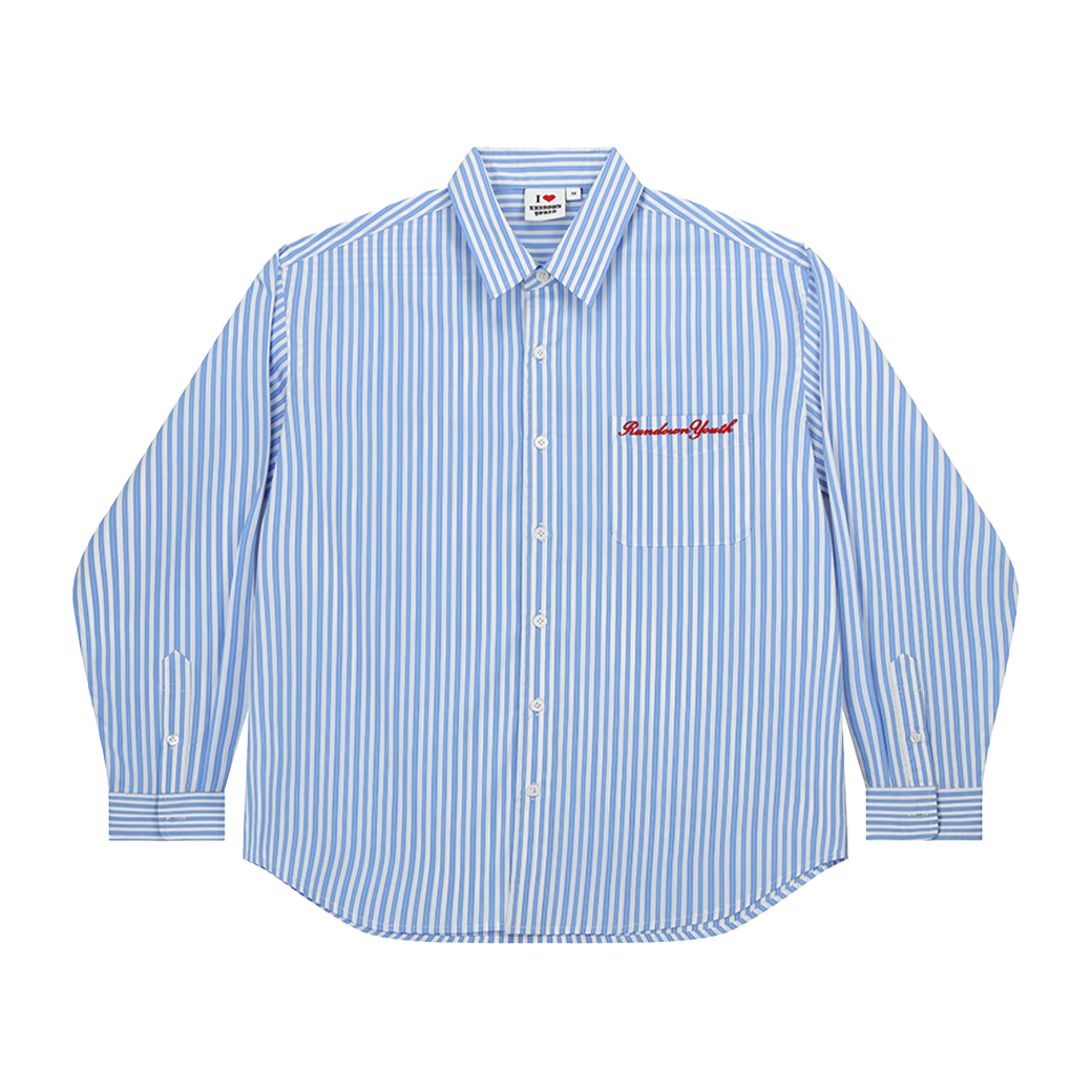 RUNDOWNYOUTH SOFT & GENTLE 04 LONG SLEEVE SHIRT BLUE