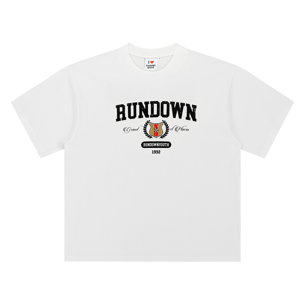 RUNDOWNYOUTH ATHLETE CLUB 059 T-SHIRT WHITE