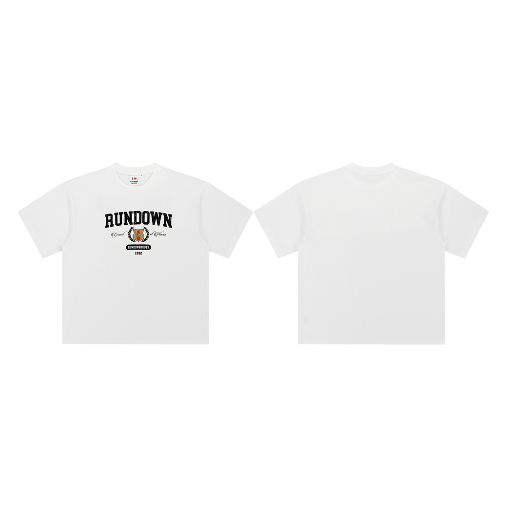 RUNDOWNYOUTH ATHLETE CLUB 059 T-SHIRT WHITE