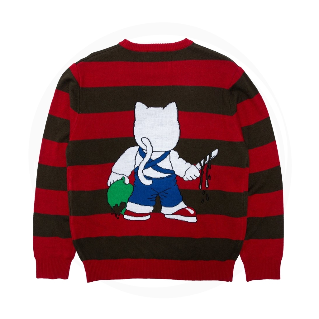 RIPNDIP CHILDS PLAY KNITTED SWEATER RED/OLIVE