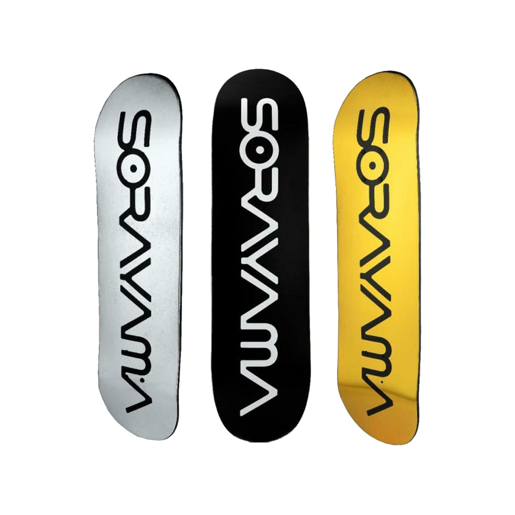 SORAYAMA SET SKATEBOARD GOLD/SILVER/BLACK