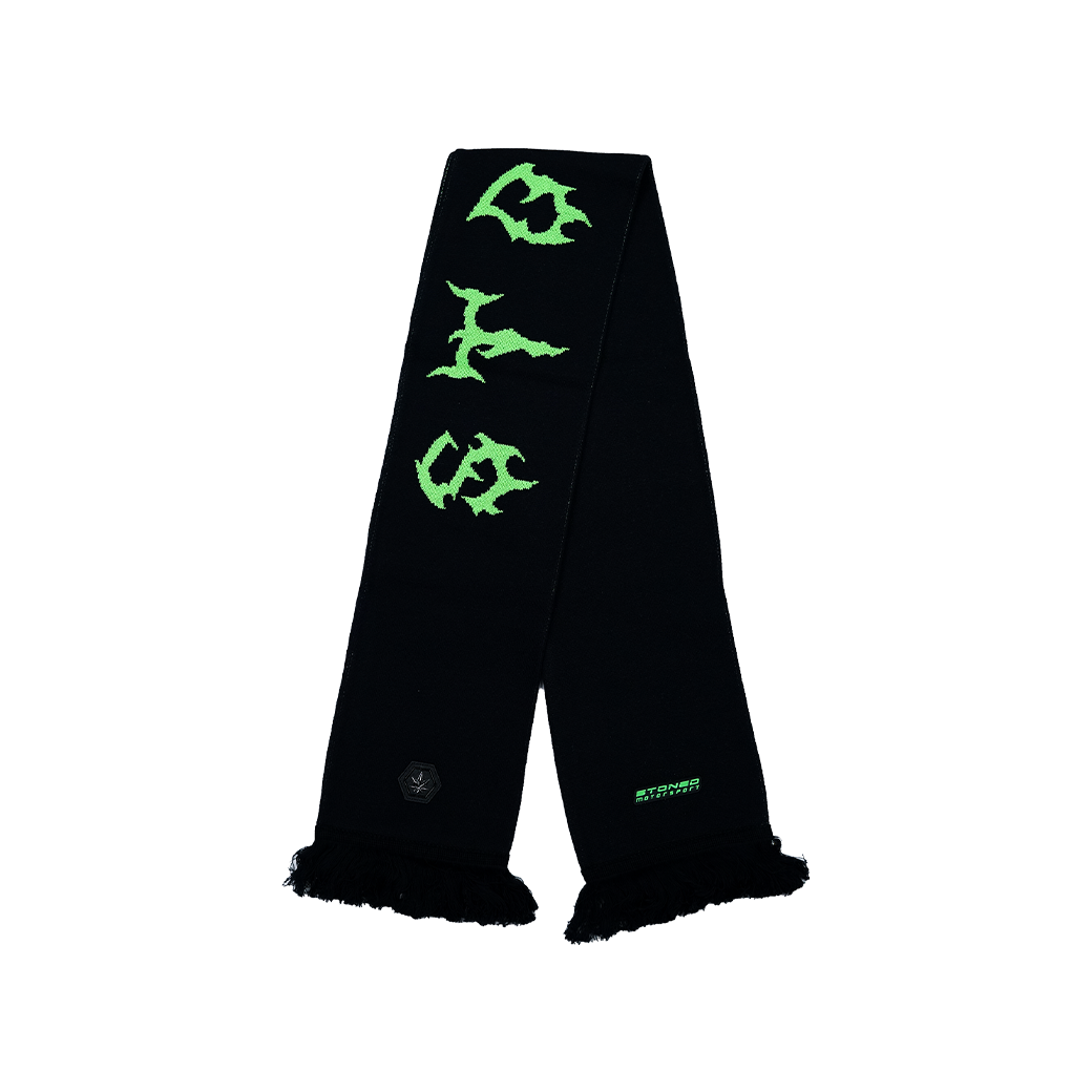 STONED & CO MOTORSPORT BLAZE SCARF BLACK