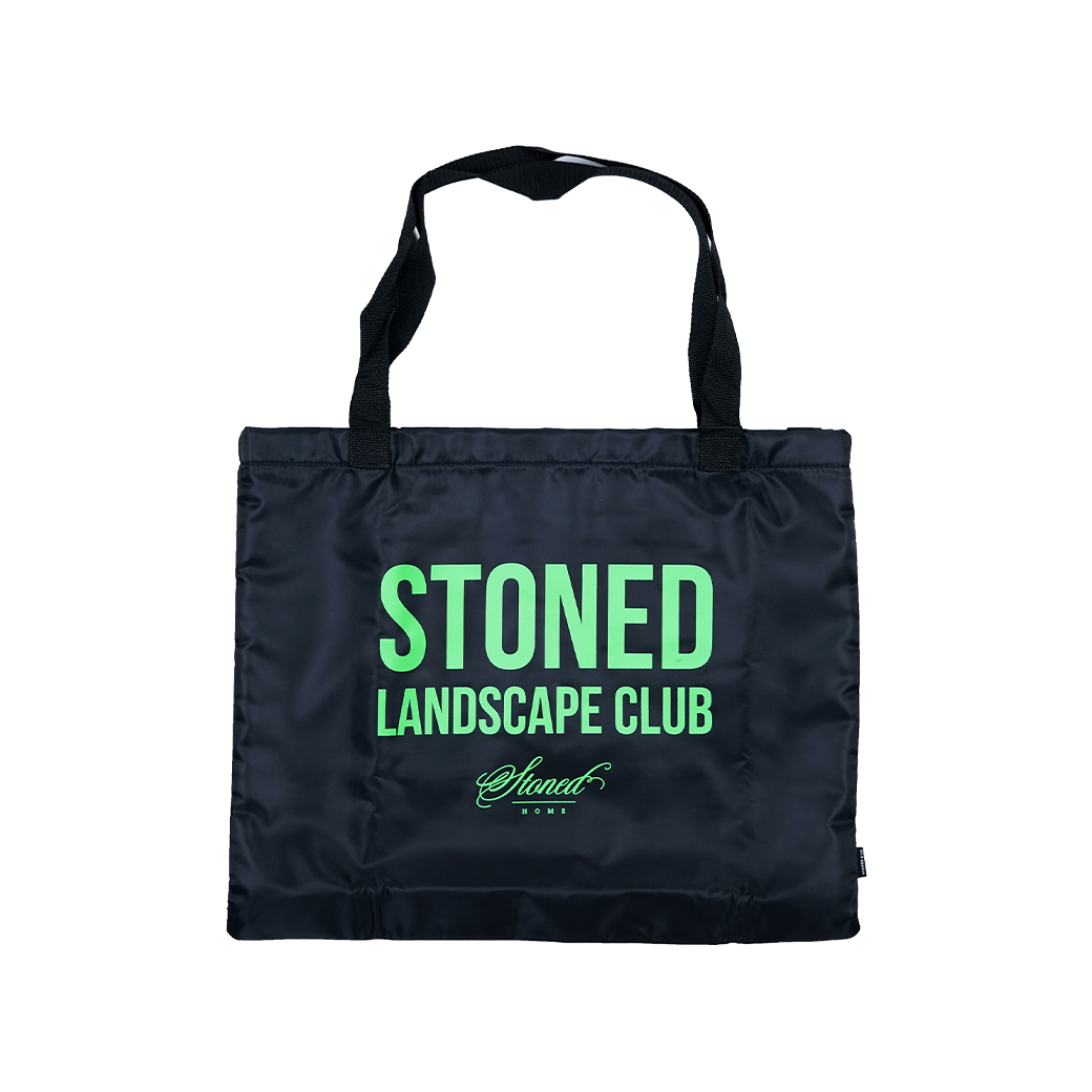 STONED & CO LANDSCAPE CLUB TOTE BAG BLACK