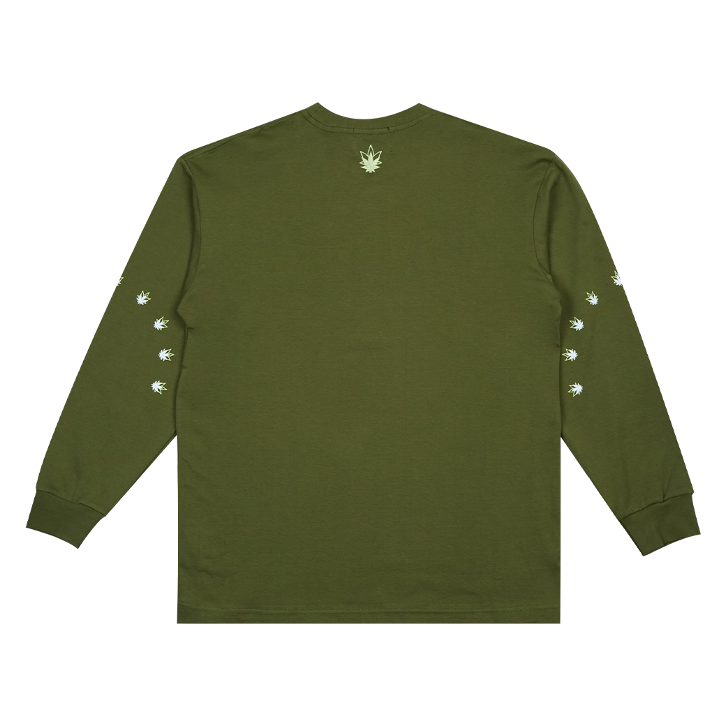 STONED & CO LOGO L/S T-SHIRT GREEN