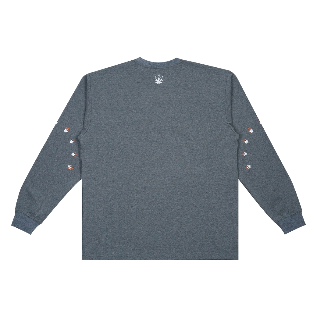 STONED & CO LOGO L/S T-SHIRT GREY